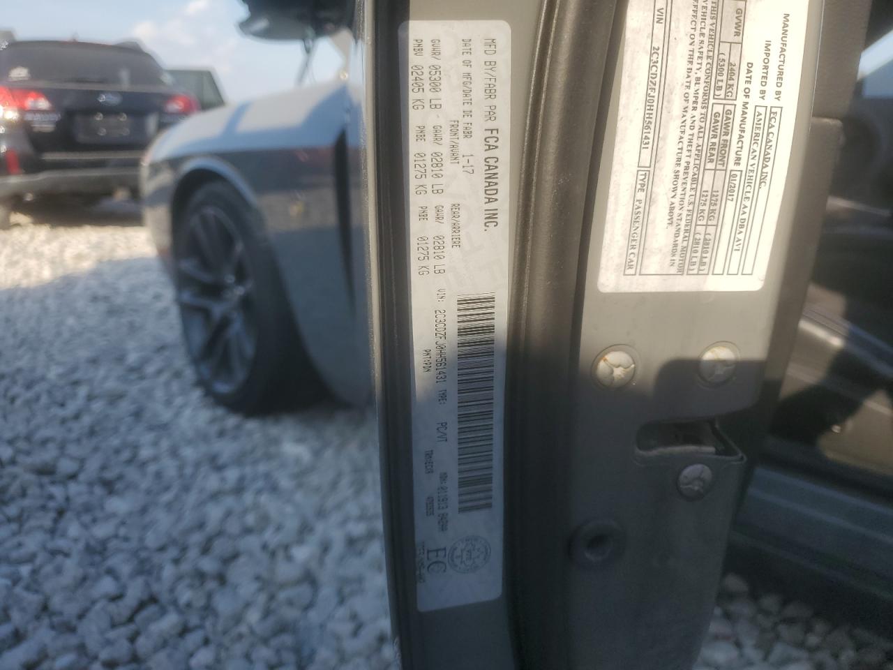 2017 Dodge Challenger R/T 392 VIN: 2C3CDZFJ0HH561431 Lot: 84652895