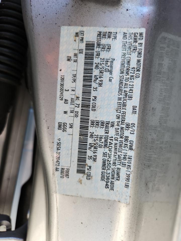 2013 Ford Focus Se VIN: 1FADP3K25DL336945 Lot: 82441535