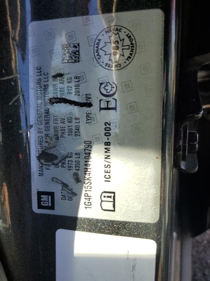 2017 Buick Verano VIN: 1G4P15SK4H4104790 Lot: 82567415