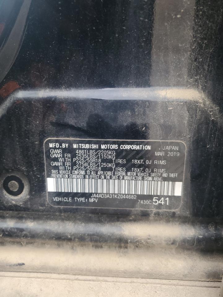 2019 Mitsubishi Outlander Se VIN: JA4AD3A31KZ044682 Lot: 90239225