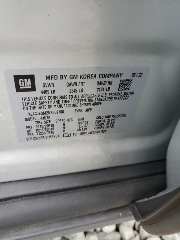 2022 Buick Encore Preferred VIN: KL4CJESM2NB559708 Lot: 82326315