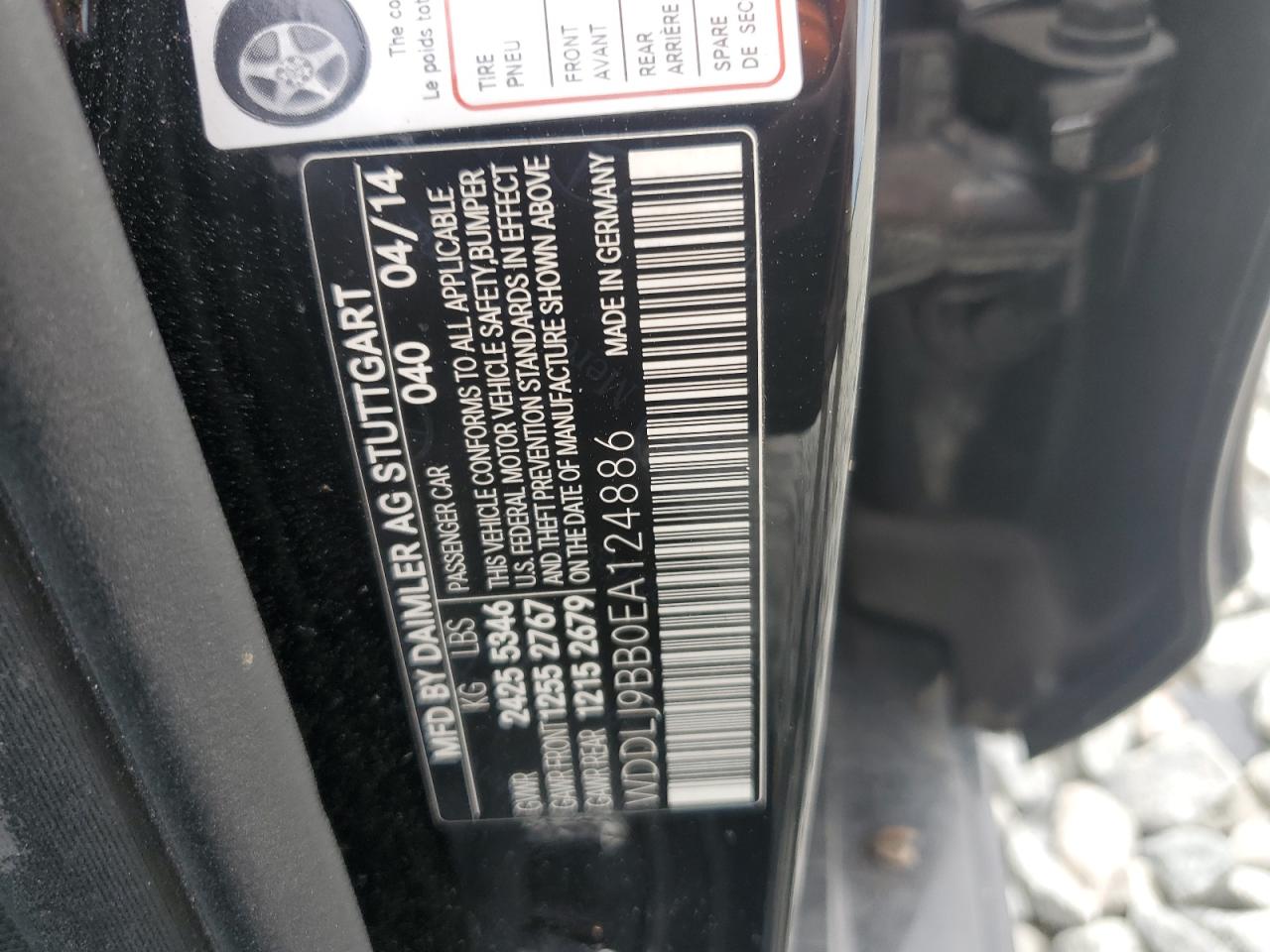 2014 Mercedes-Benz Cls 550 4Matic VIN: WDDLJ9BB0EA124886 Lot: 82355995