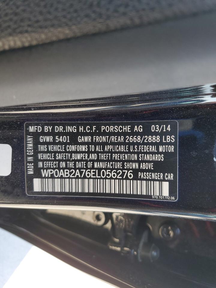 2014 Porsche Panamera S VIN: WP0AB2A76EL056276 Lot: 90396255