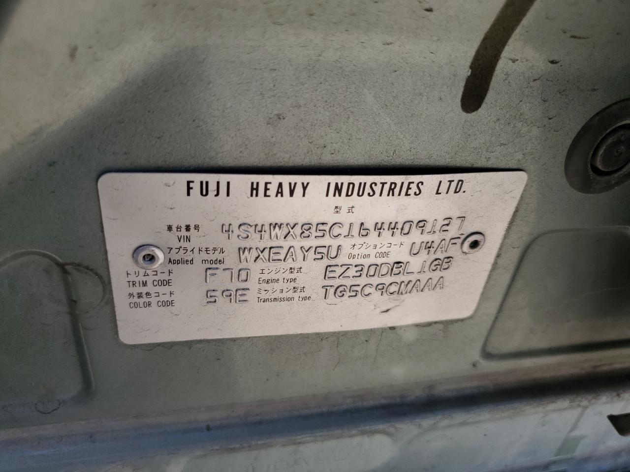 2006 Subaru B9 Tribeca 3.0 H6 VIN: 4S4WX85C164409127 Lot: 85529055