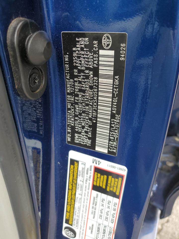 2010 Toyota Camry Base VIN: 4T1BF3EK5AU567328 Lot: 82441105