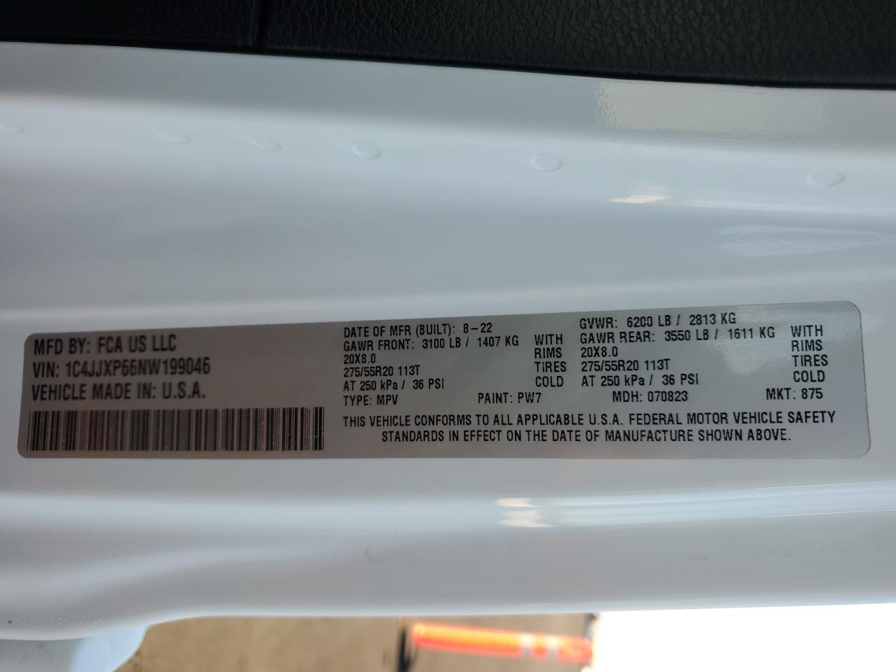 2022 Jeep Wrangler Unlimited Sahara 4Xe VIN: 1C4JJXP66NW199046 Lot: 90069015