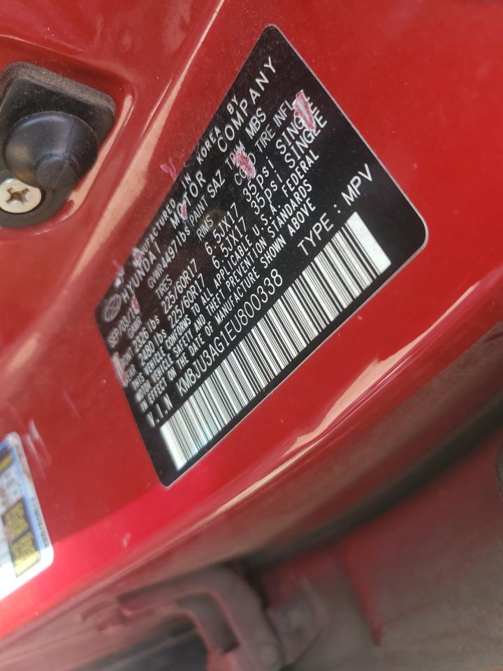 2014 Hyundai Tucson Gls VIN: KM8JU3AG1EU800338 Lot: 90110565