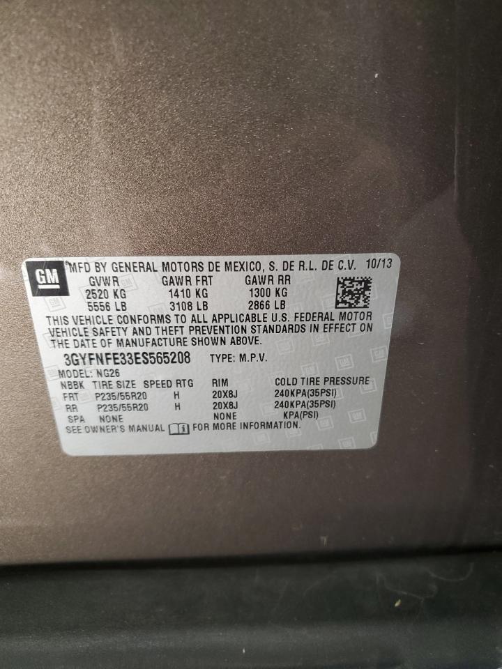 2014 Cadillac Srx Performance Collection VIN: 3GYFNFE33ES565208 Lot: 91005975