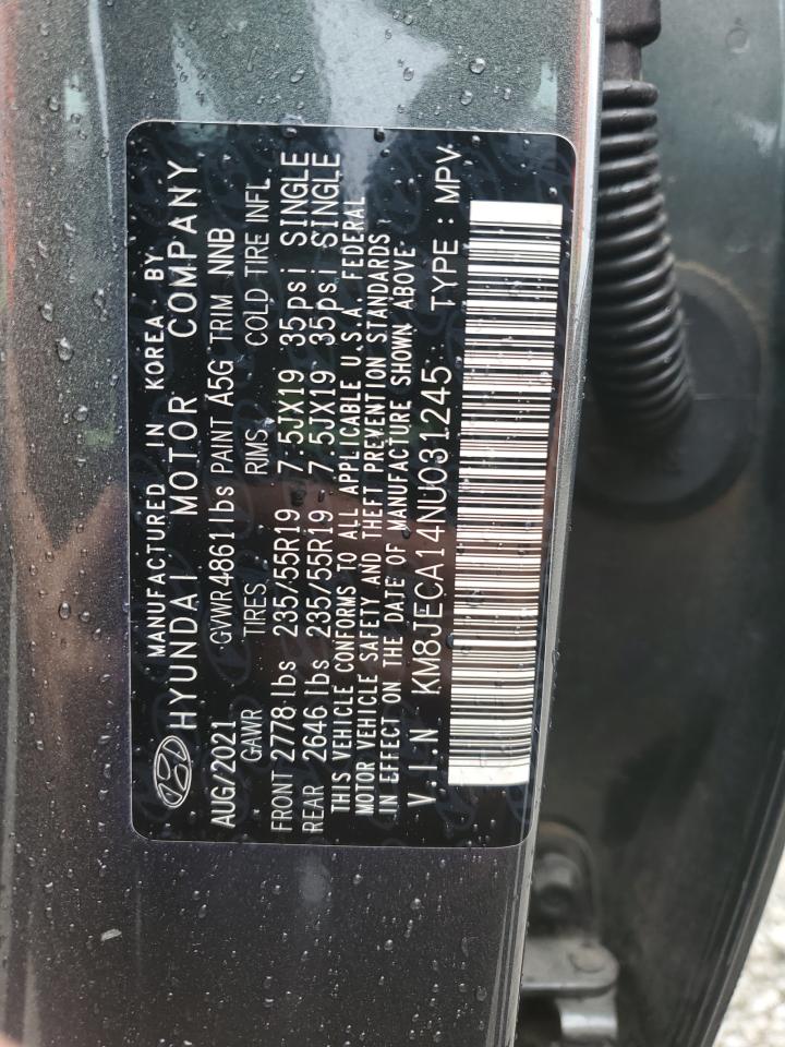 2022 Hyundai Tucson Limited VIN: KM8JECA14NU031245 Lot: 85197065