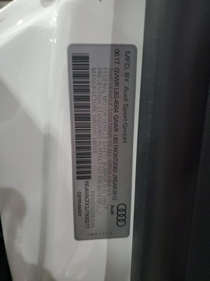 2018 Audi R8 Spyder VIN: WUAVACFX3J7900217 Lot: 89865345