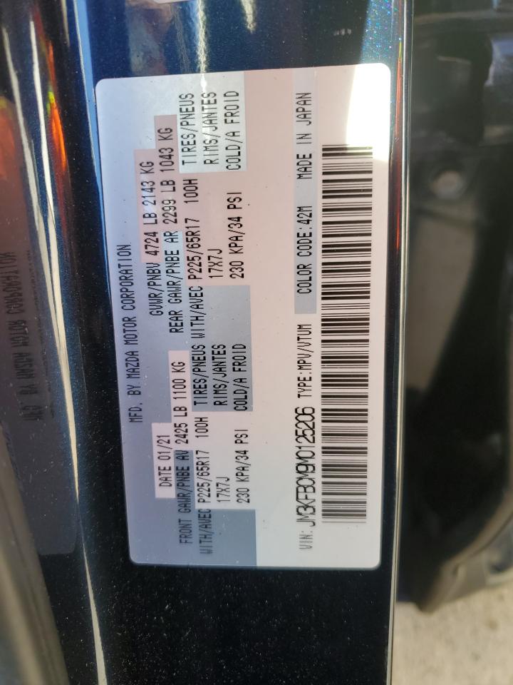 2021 Mazda Cx-5 Touring VIN: JM3KFBCM9M0125206 Lot: 85290275