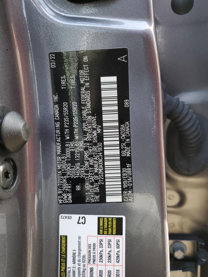 2022 Lexus Rx 350 F Sport VIN: 2T2SZMDAXNC341830 Lot: 84917455