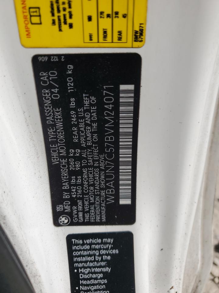 2011 BMW 135 I VIN: WBAUN7C57BVM24071 Lot: 82222235