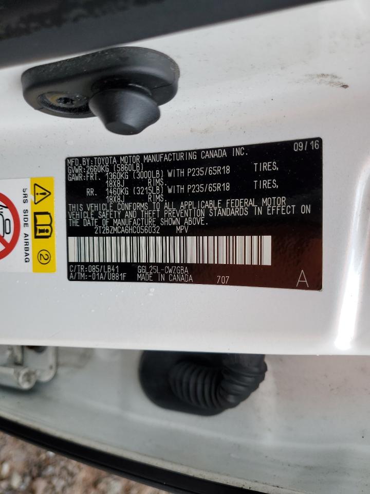 2017 Lexus Rx 350 Base VIN: 2T2BZMCA6HC056032 Lot: 85828705