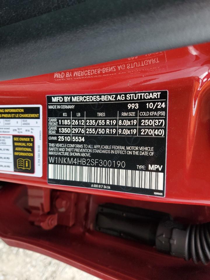 2025 Mercedes-Benz Glc 300 4Matic VIN: W1NKM4HB2SF300190 Lot: 89456245