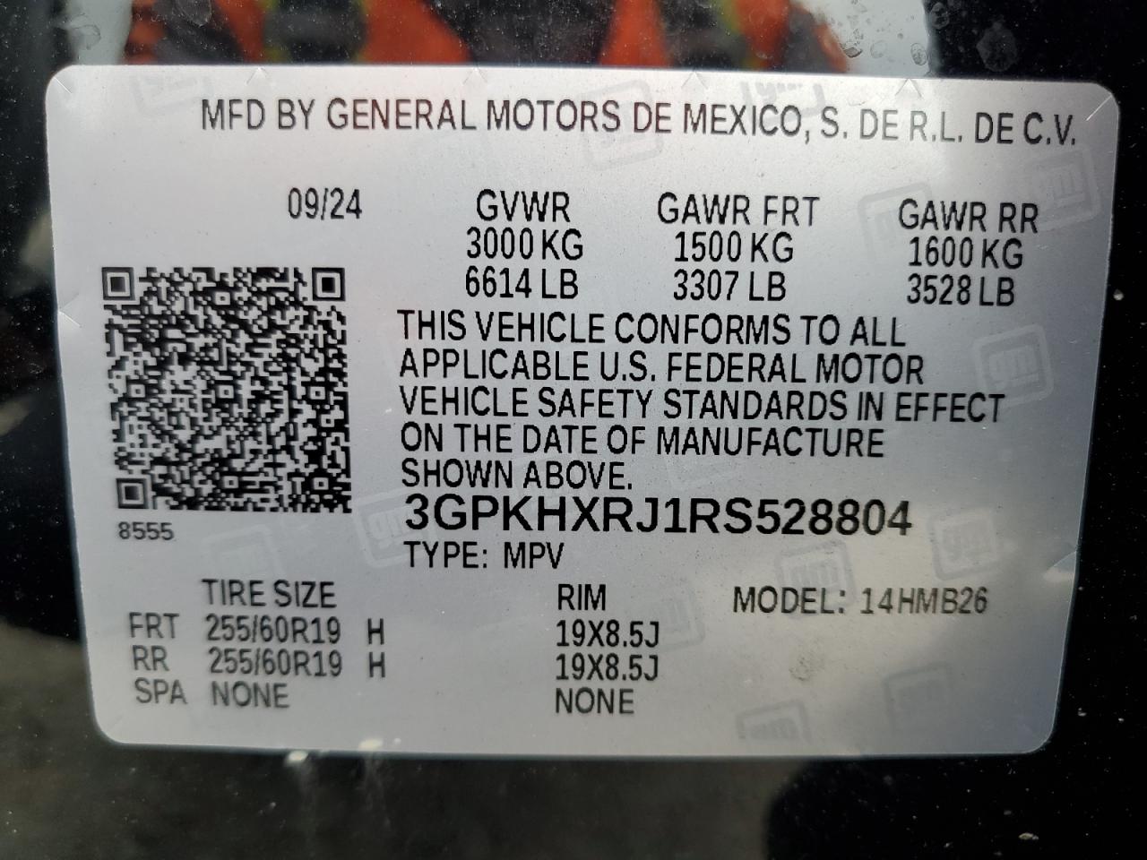 2024 Honda Prologue Tour VIN: 3GPKHXRJ1RS528804 Lot: 82289115