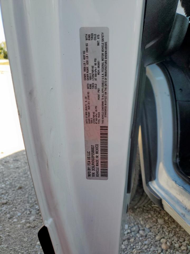 2023 Ram Promaster 2500 2500 High VIN: 3C6LRVDG0PE588837 Lot: 84962645