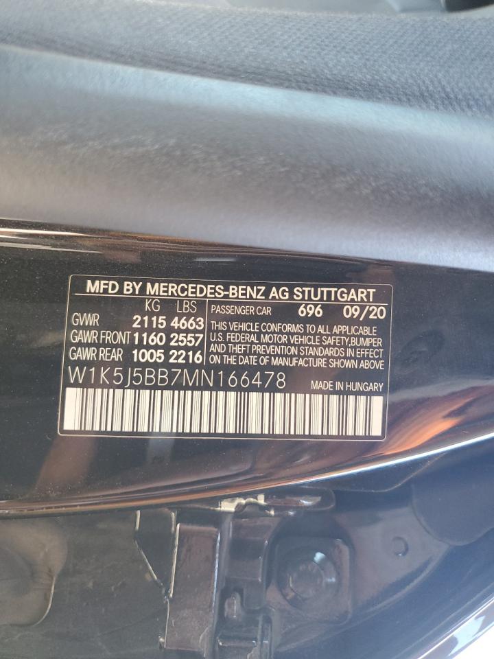 2021 Mercedes-Benz Cla Amg 35 4Matic VIN: W1K5J5BB7MN166478 Lot: 90736335