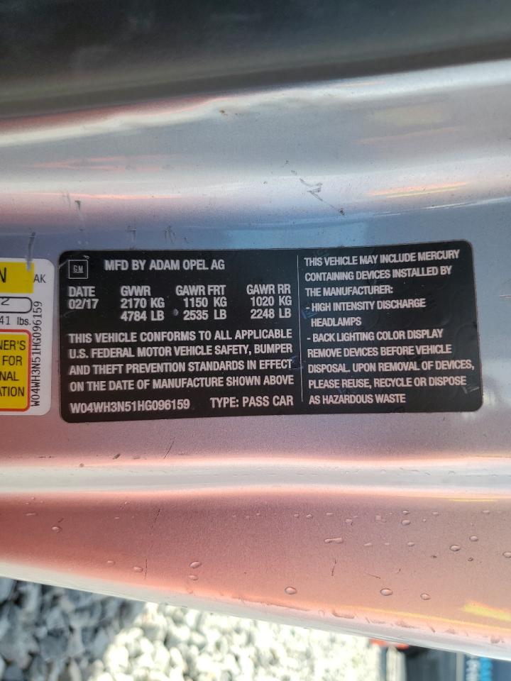 2017 Buick Cascada Premium VIN: W04WH3N51HG096159 Lot: 85556395