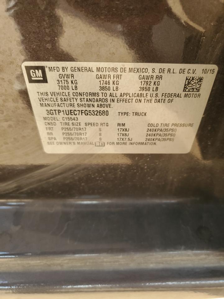 2015 GMC Sierra C1500 Sle VIN: 3GTP1UEC7FG532680 Lot: 86114595