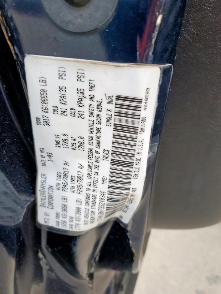 2003 Dodge Ram 1500 St VIN: 1D7HA18N73S240344 Lot: 82765075