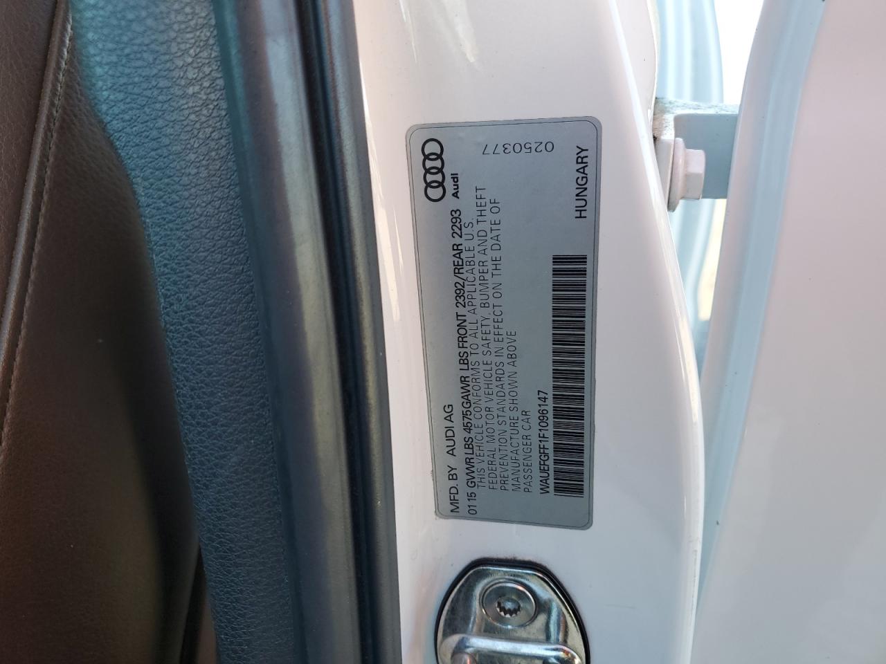 2015 Audi A3 Premium Plus VIN: WAUEFGFF1F1096147 Lot: 86714515