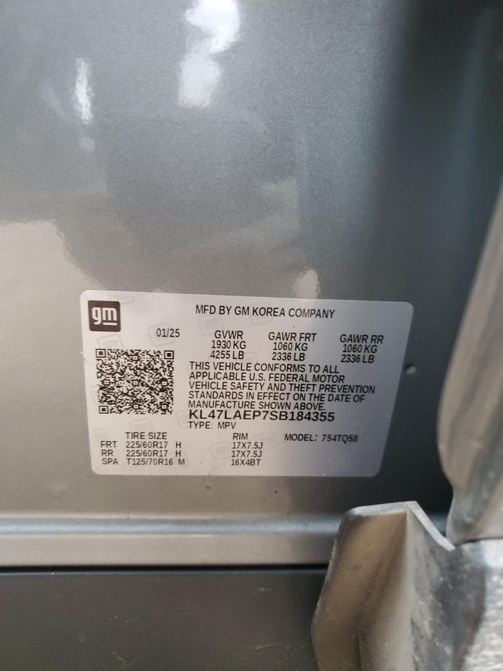 2025 Buick Envista Preferred VIN: KL47LAEP7SB184355 Lot: 89830305