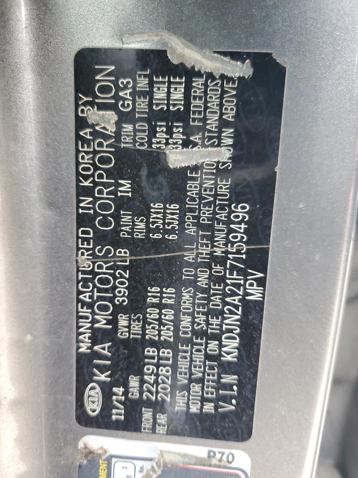 2015 Kia Soul VIN: KNDJN2A21F7159496 Lot: 85108635