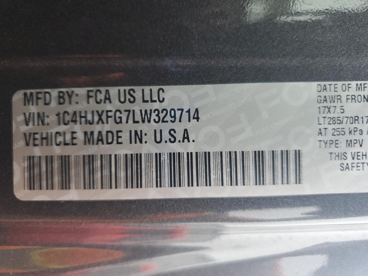 2020 Jeep Wrangler Unlimited Rubicon VIN: 1C4HJXFG7LW329714 Lot: 84973795