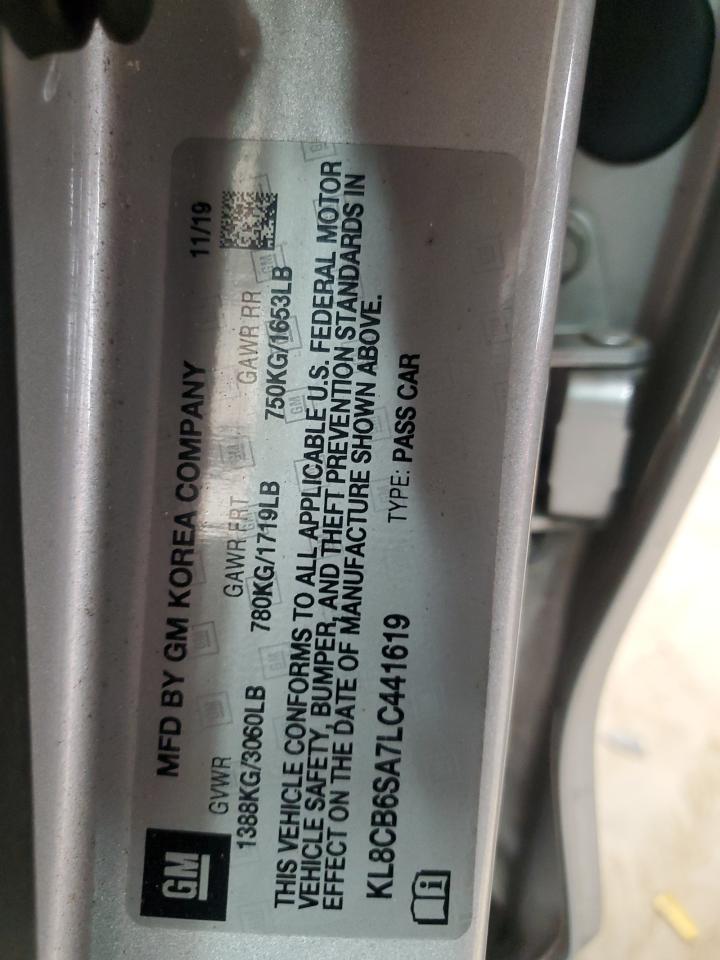 2020 Chevrolet Spark Ls VIN: KL8CB6SA7LC441619 Lot: 90830975