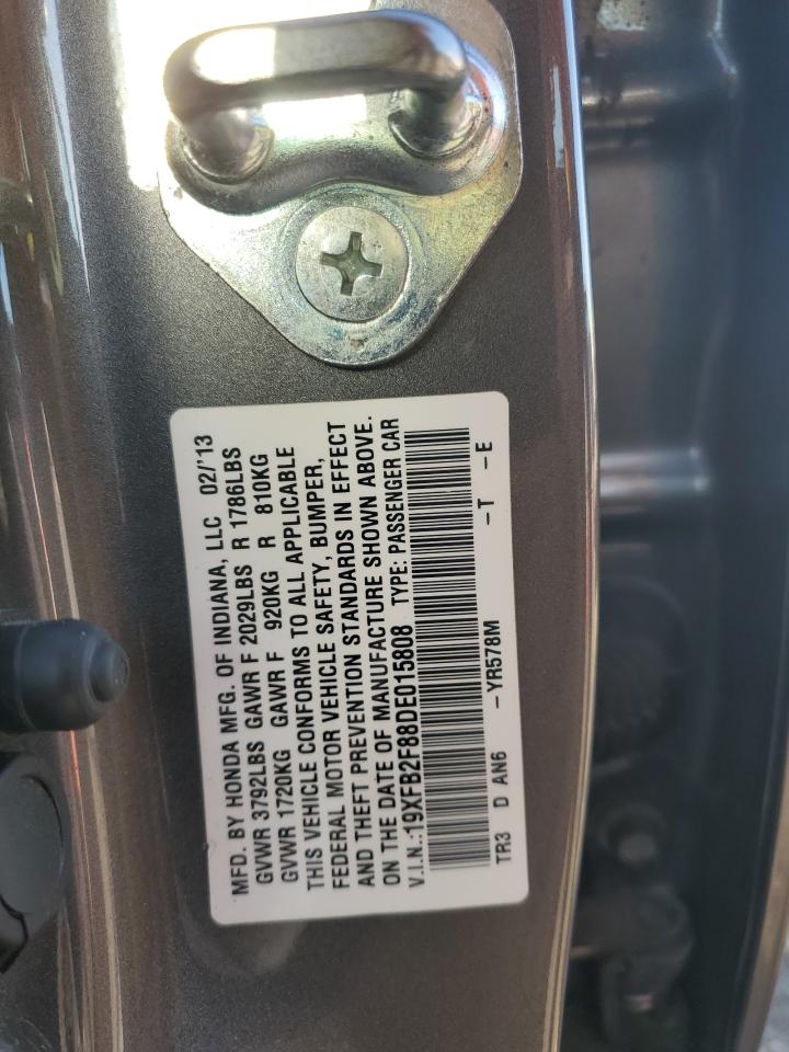 2013 Honda Civic Ex VIN: 19XFB2F88DE015808 Lot: 81945425