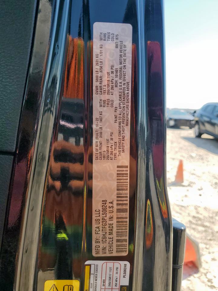 2023 Jeep Gladiator Overland VIN: 1C6HJTFG3PL506248 Lot: 85898595