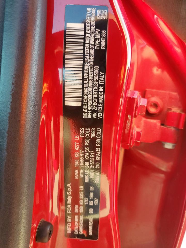 2016 Fiat 500X Easy VIN: ZFBCFXBTXGP505060 Lot: 90667305