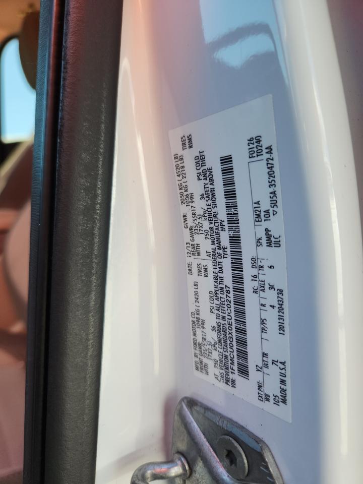 2014 Ford Escape Se VIN: 1FMCU0GX0EUC02787 Lot: 82611595