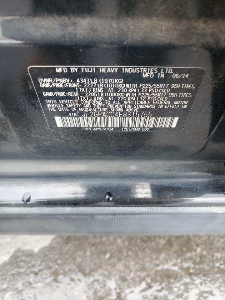 2014 Subaru Xv Crosstrek 2.0 Premium VIN: JF2GPACC4E8315755 Lot: 85195675