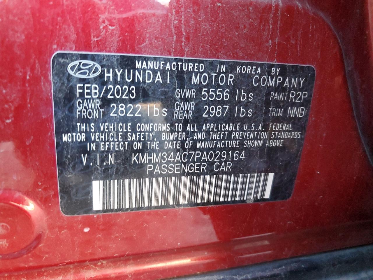 2023 Hyundai Ioniq 6 Sel VIN: KMHM34AC7PA029164 Lot: 86821795