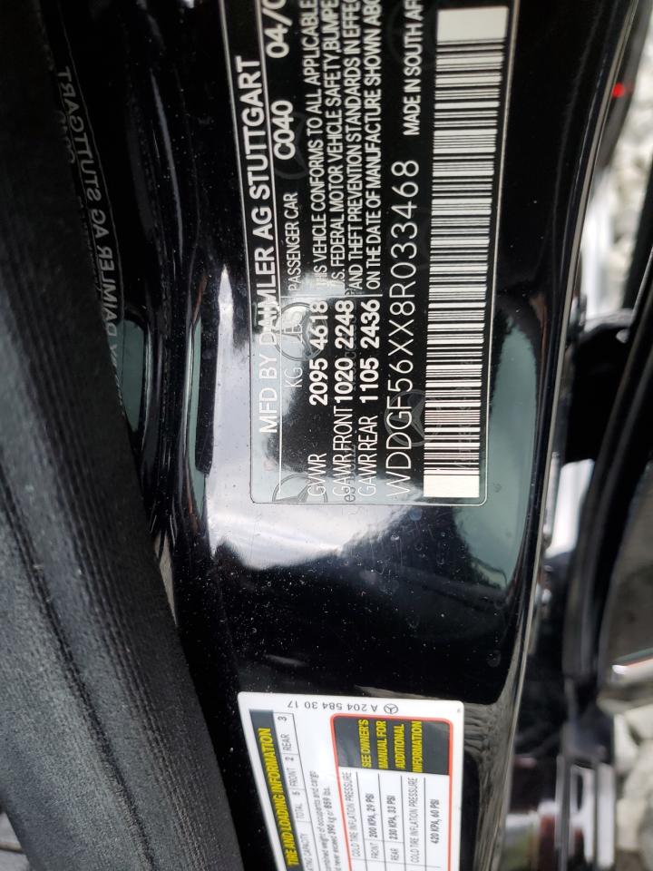 2008 Mercedes-Benz C 350 VIN: WDDGF56XX8R033468 Lot: 91061935