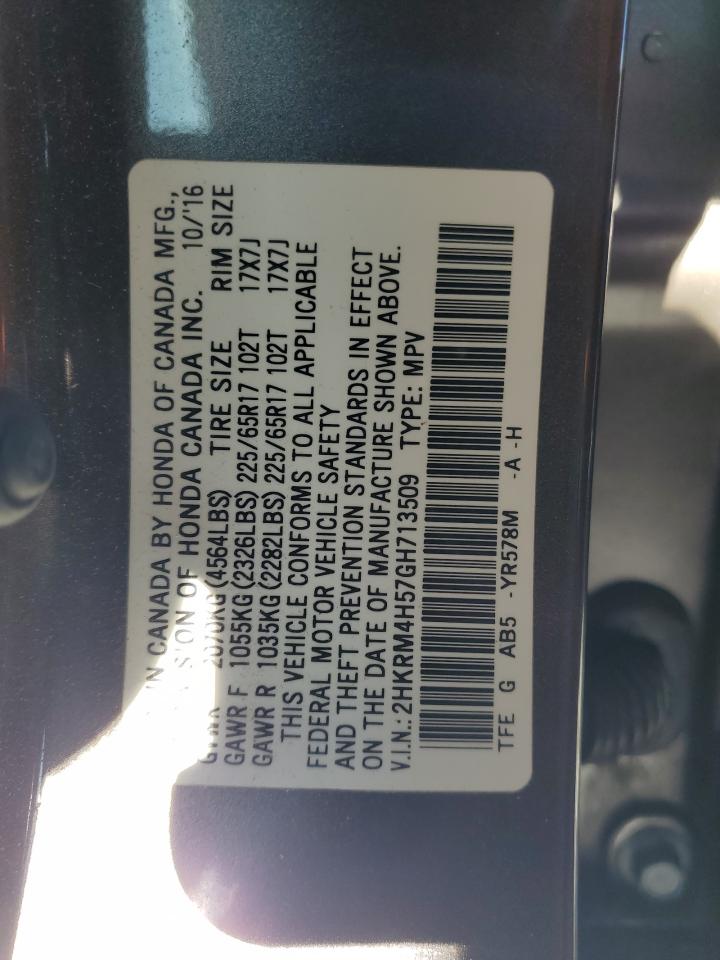 2016 Honda Cr-V Ex VIN: 2HKRM4H57GH713509 Lot: 86857925