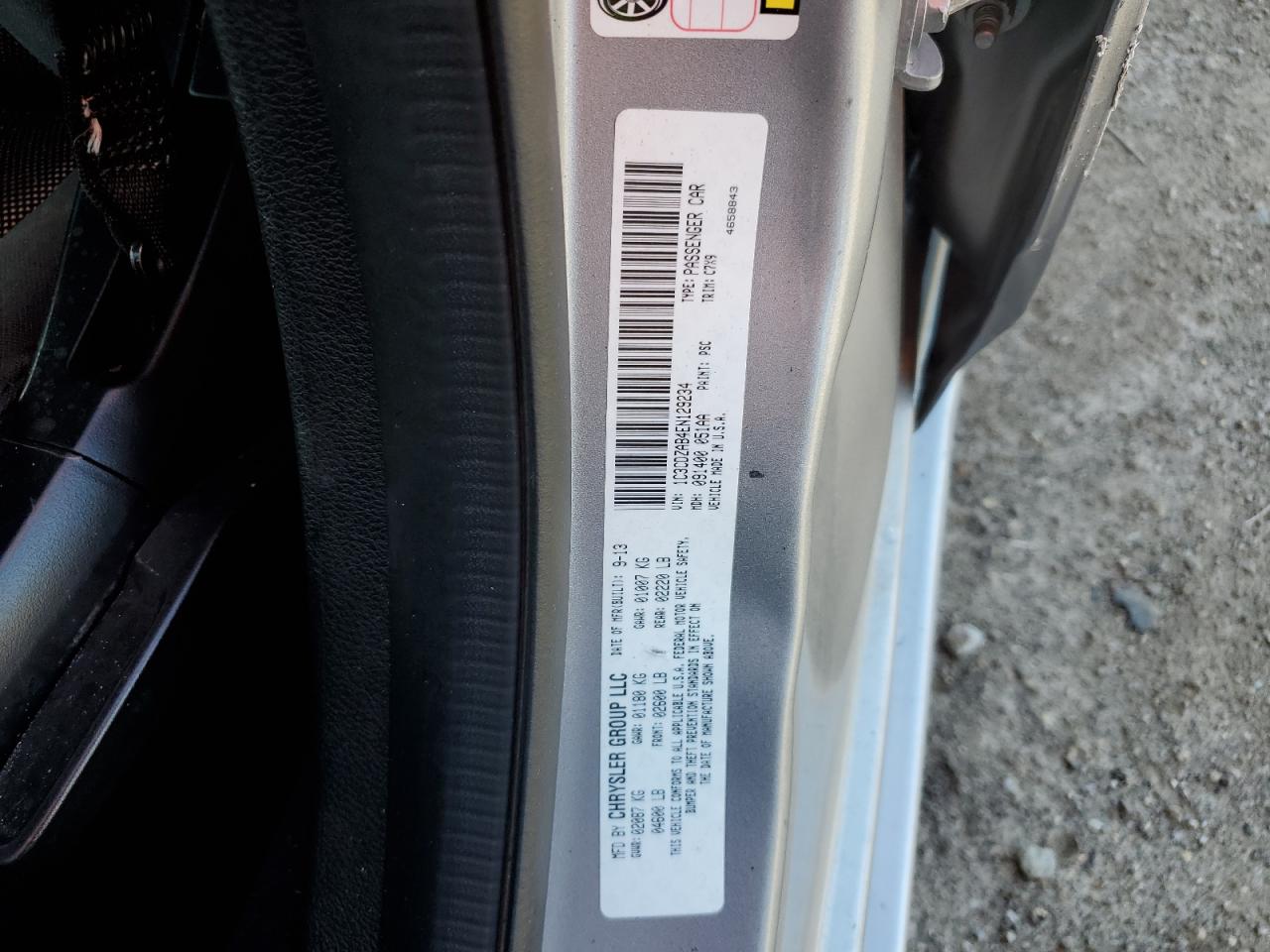 2014 Dodge Avenger Se VIN: 1C3CDZAB4EN129234 Lot: 85524185