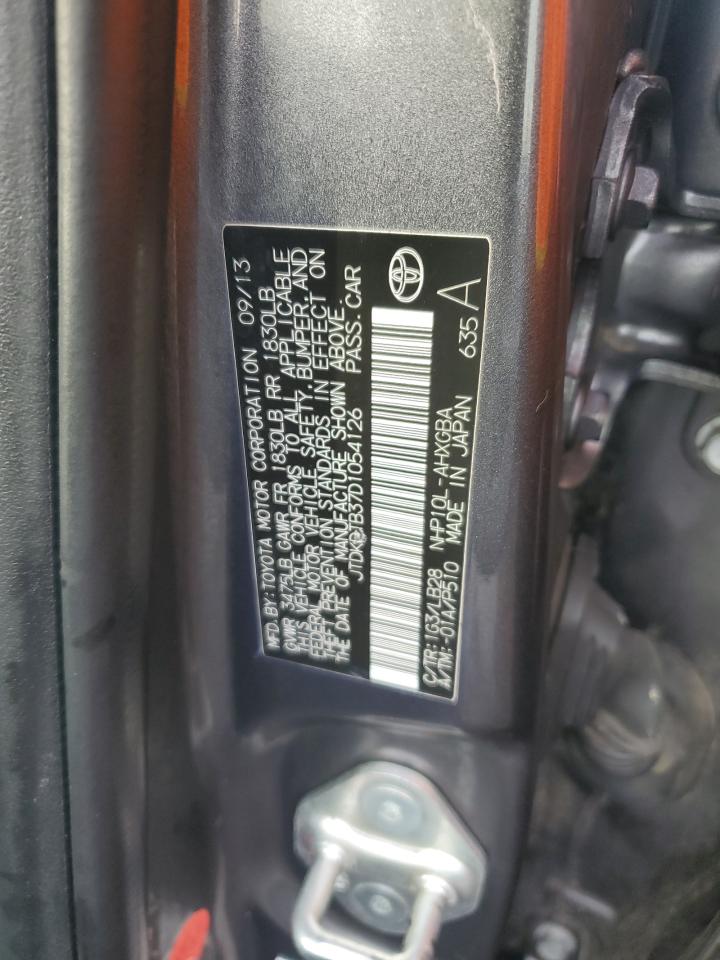 2013 Toyota Prius C VIN: JTDKDTB37D1054126 Lot: 90710165