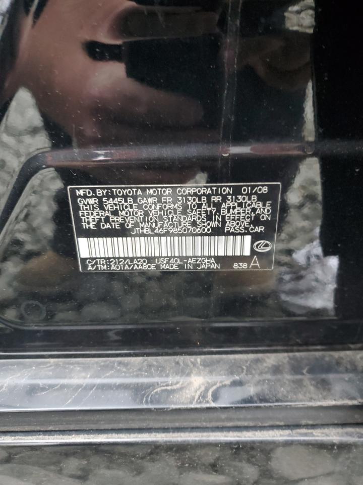 2008 Lexus Ls 460 VIN: JTHBL46F985070600 Lot: 90438955