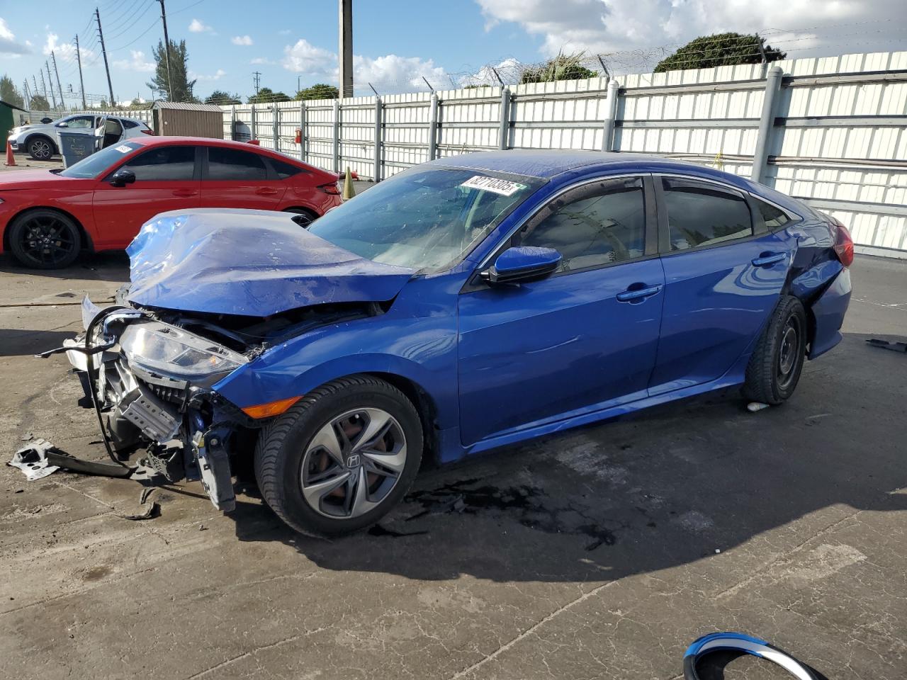 2020 Honda Civic Lx blue null gas 2HGFC2F65LH556279 photo #1