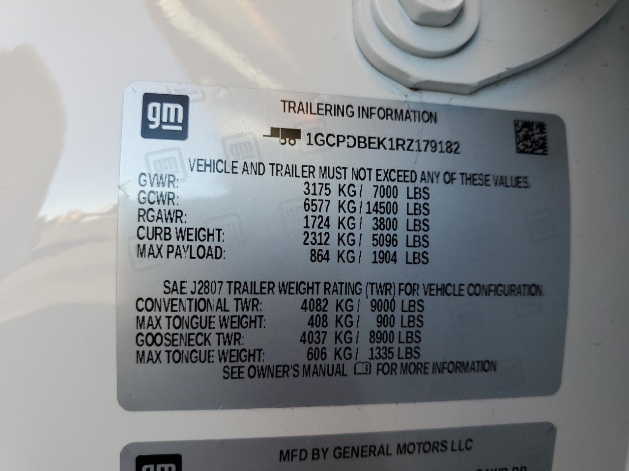 2024 Chevrolet Silverado K1500 Custom VIN: 1GCPDBEK1RZ179182 Lot: 86513085