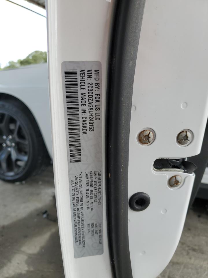 2020 Dodge Challenger Sxt VIN: 2C3CDZAG9LH240153 Lot: 85390475