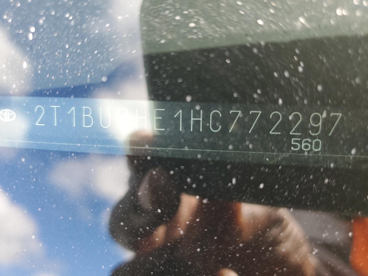 2017 Toyota Corolla L VIN: 2T1BURHE1HC772297 Lot: 85143185