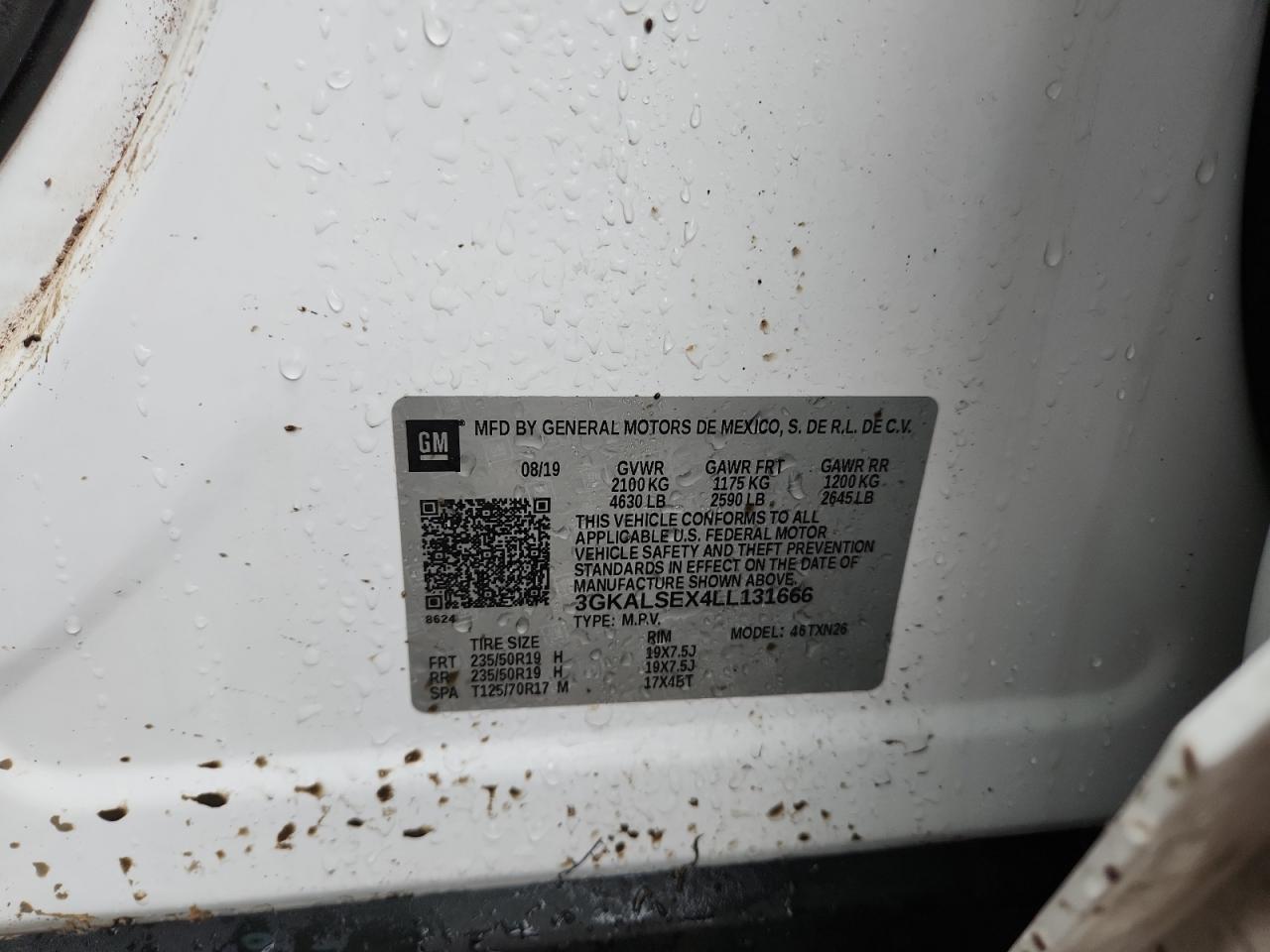 2020 GMC Terrain Denali VIN: 3GKALSEX4LL131666 Lot: 86674365