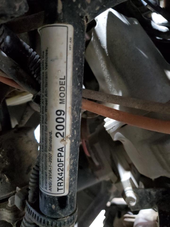 2009 Honda Trx420 Fpa - Atv VIN: 1HFTE372994001781 Lot: 86664395