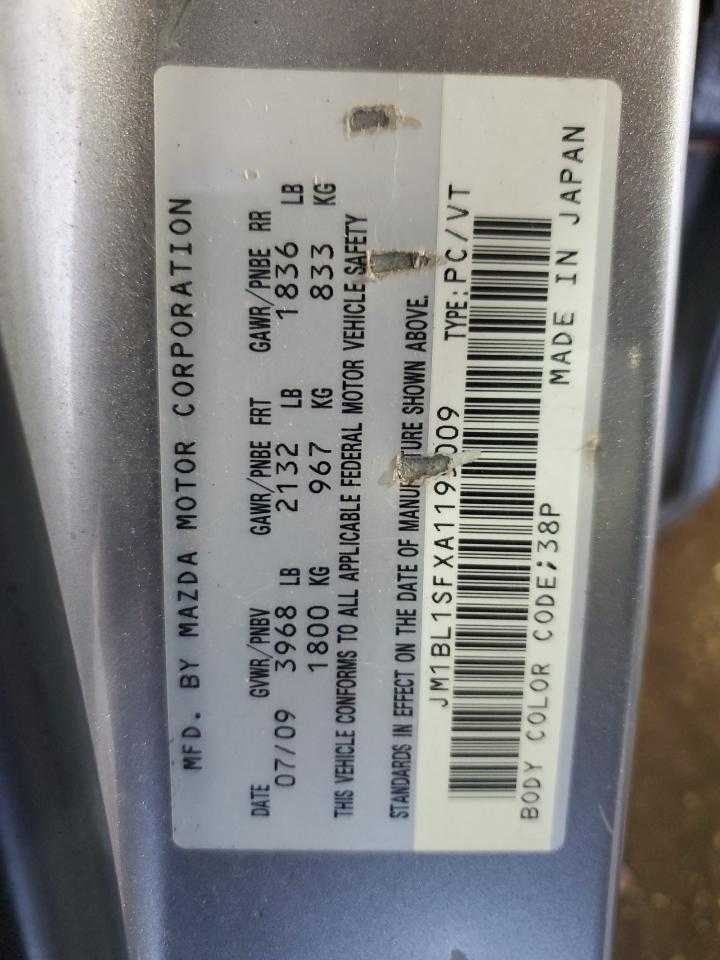 2010 Mazda 3 I VIN: JM1BL1SFXA1195009 Lot: 84896415