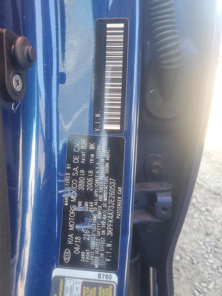 2018 Kia Forte Lx VIN: 3KPFK4A73JE260537 Lot: 84387985