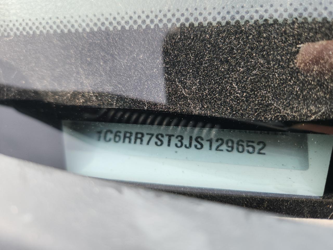 2018 Ram 1500 St VIN: 1C6RR7ST3JS129652 Lot: 89915185